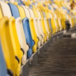 rows of seats in a football stadium